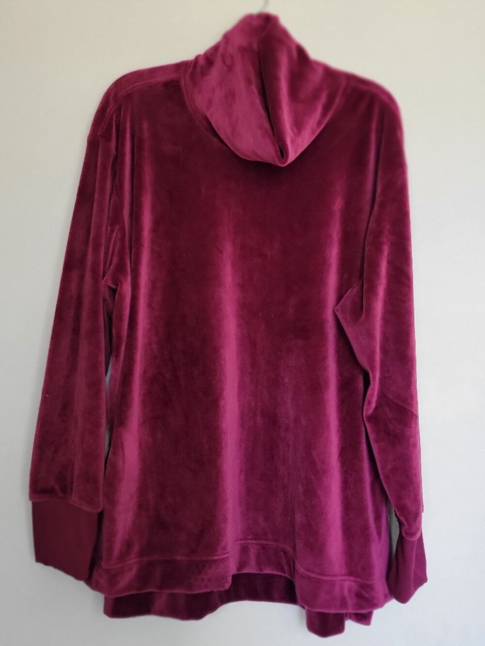 Soft Cozy Comfy Velour Purple Turtleneck Women Size XL (16-18)